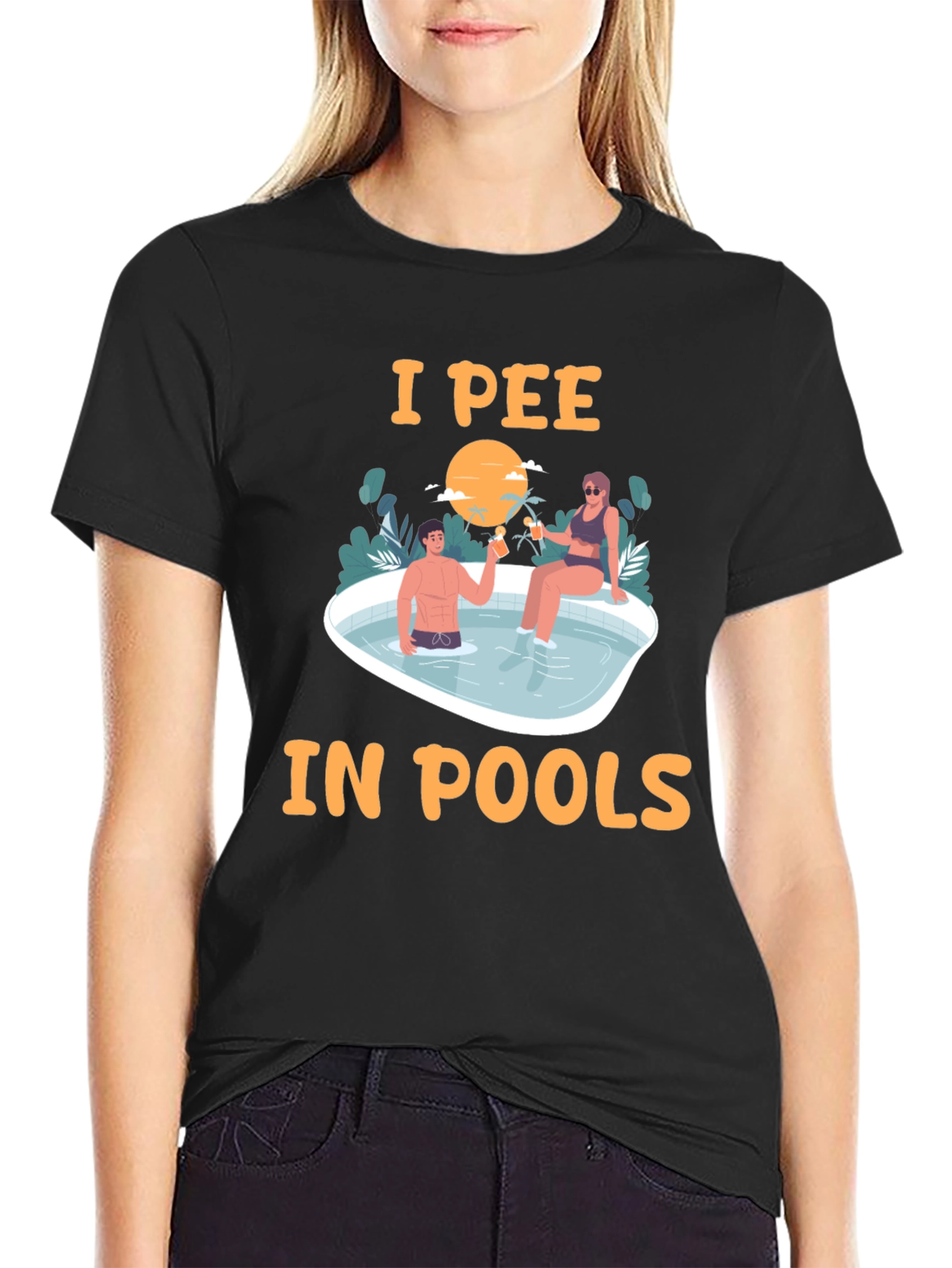 I Pee in Pools T-Shirt Funny Graphic Tee
