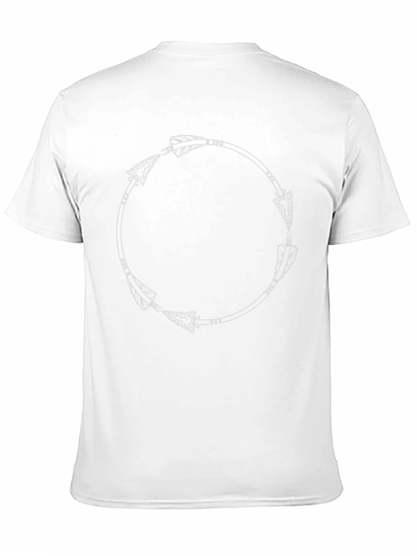 Arrow Circle Graphic Tee - Black Cotton T-Shirt