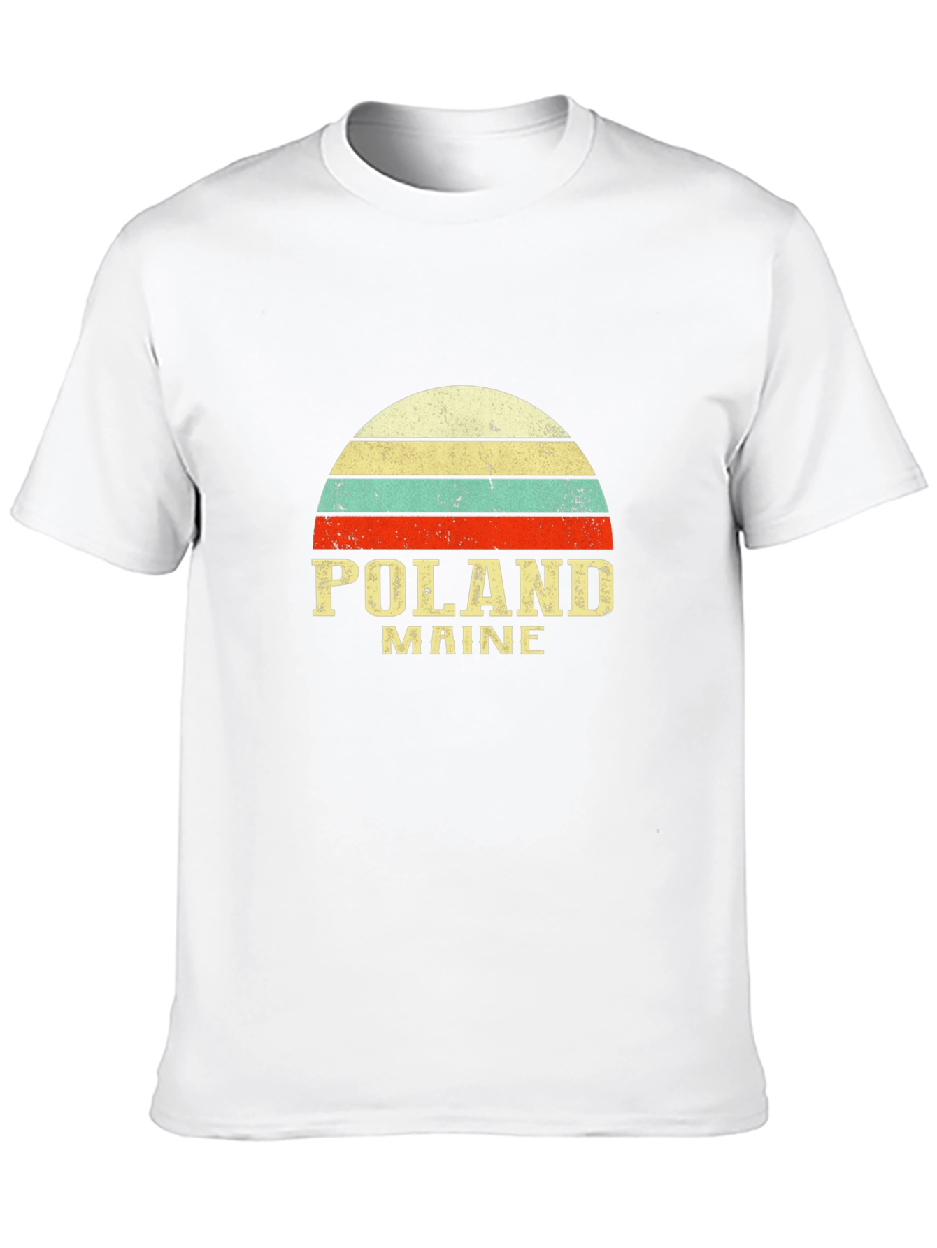 Poland Maine Retro Graphic T-Shirt