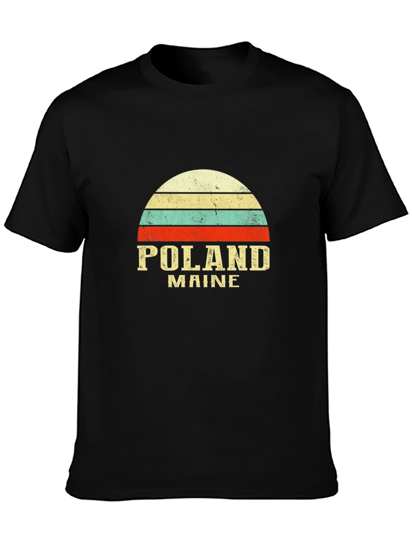 Poland Maine Retro Graphic T-Shirt