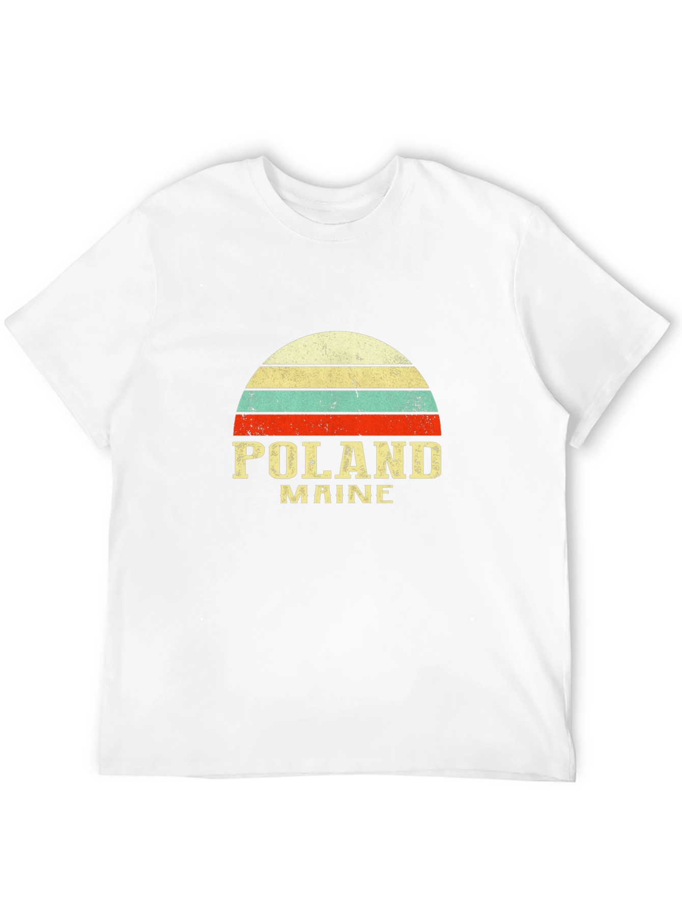 Poland Maine Retro Graphic T-Shirt