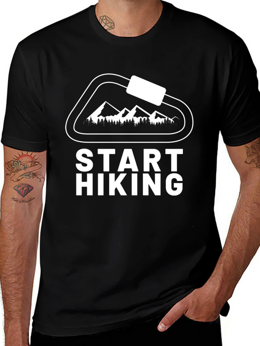 Start Hiking Graphic Tee - Mountain Adventure