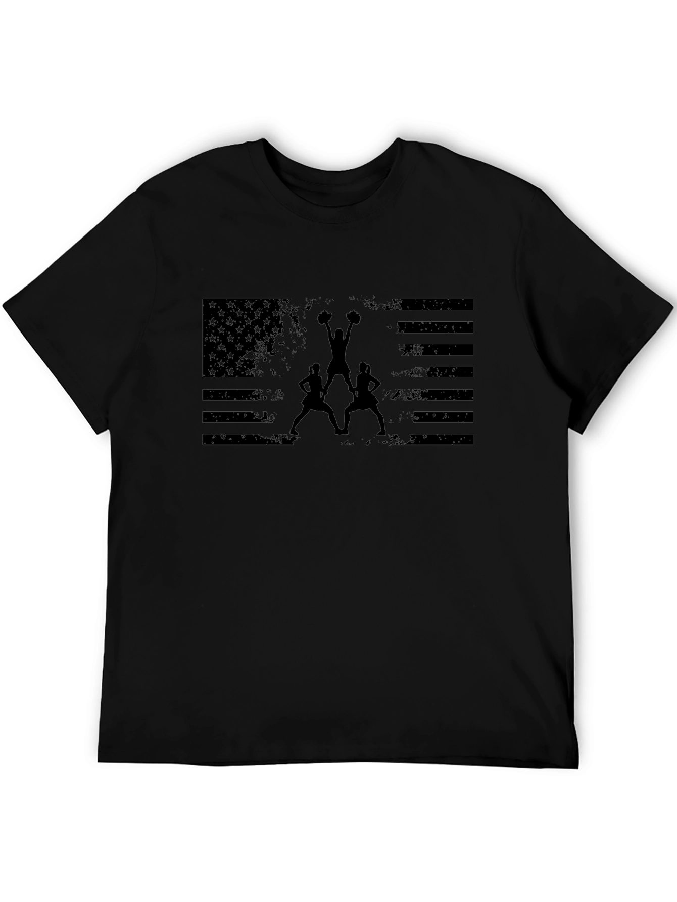 Cheerleading American Flag Graphic T-Shirt