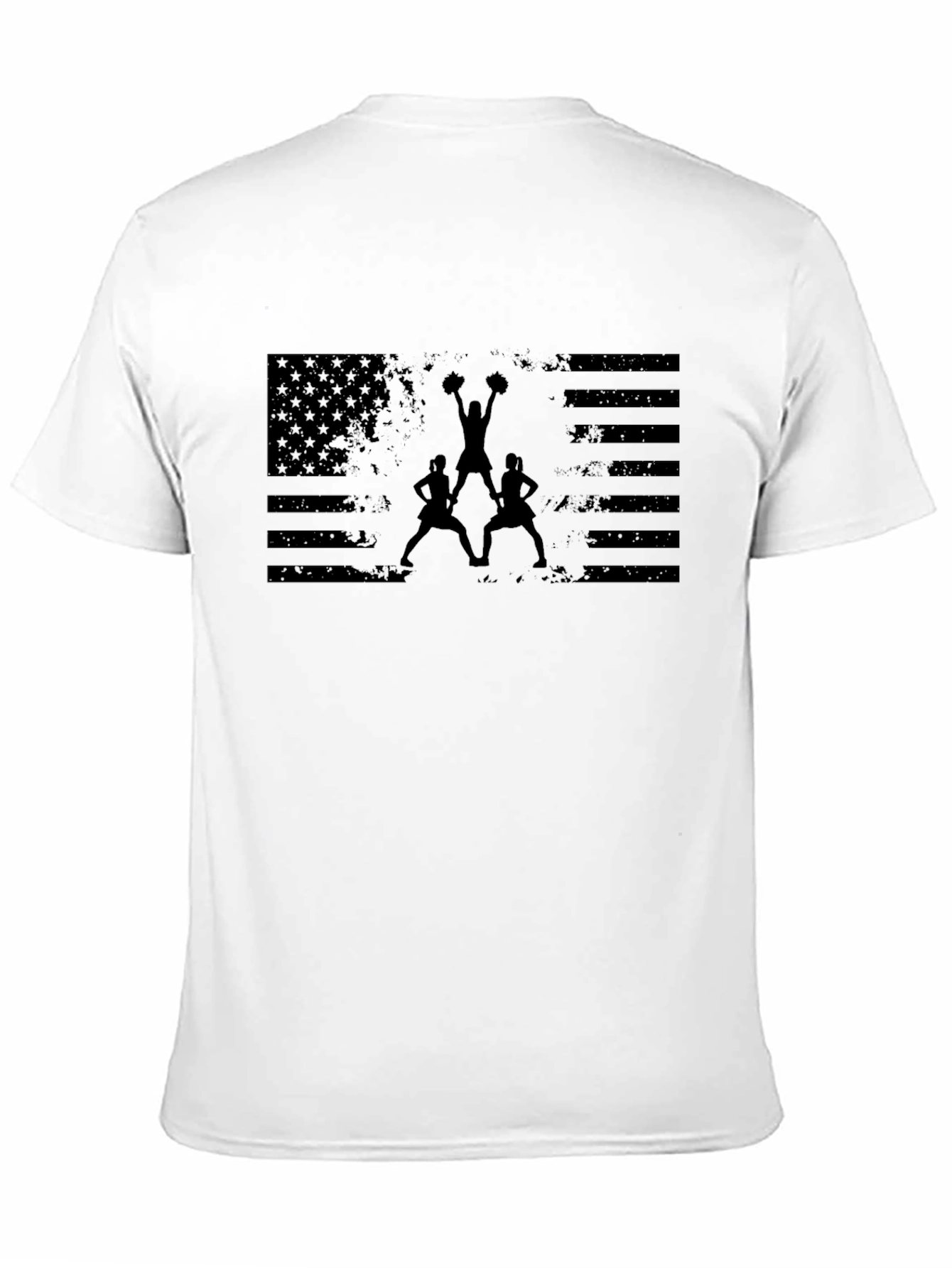 Cheerleading American Flag Graphic T-Shirt