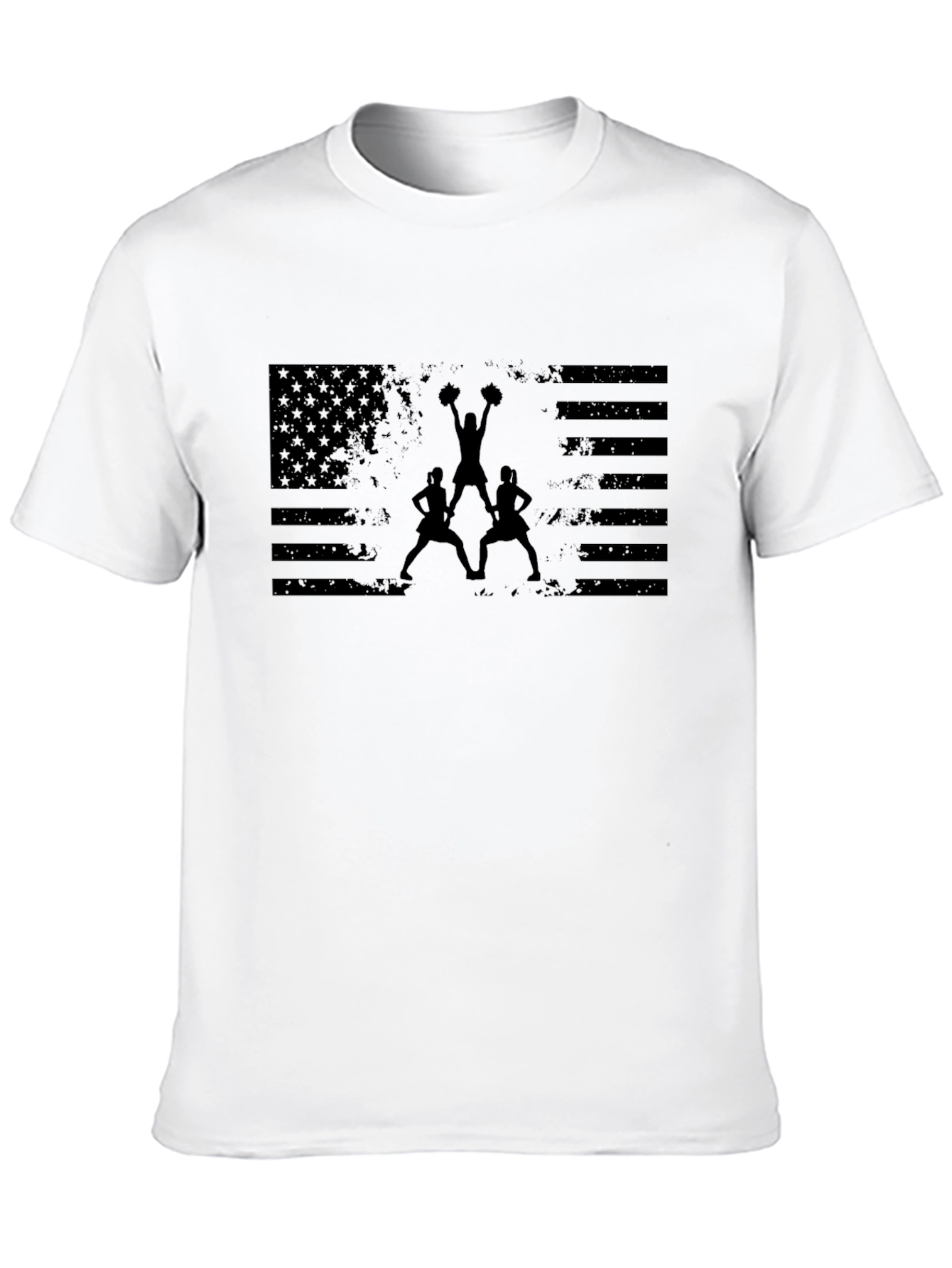 Cheerleading American Flag Graphic T-Shirt