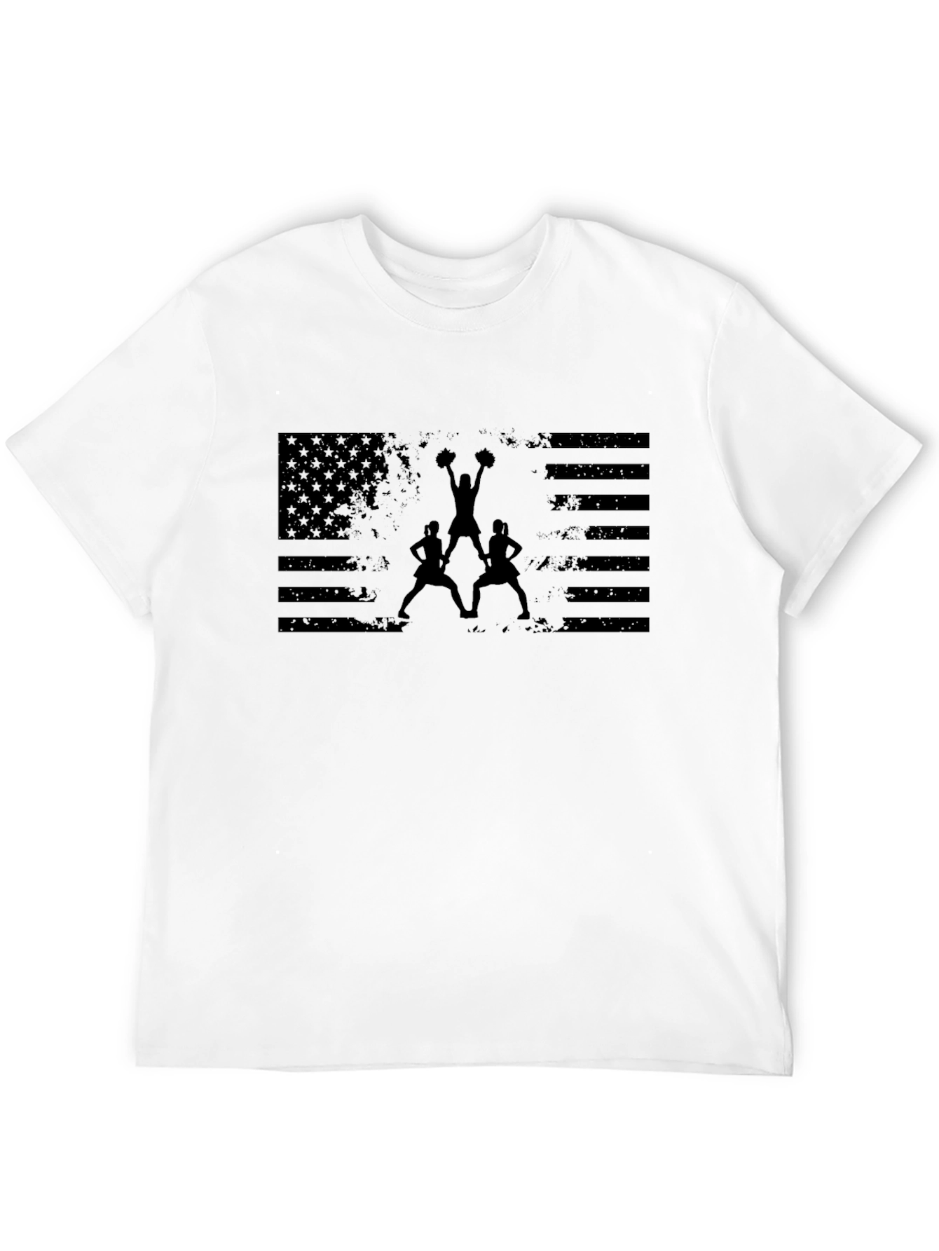 Cheerleading American Flag Graphic T-Shirt