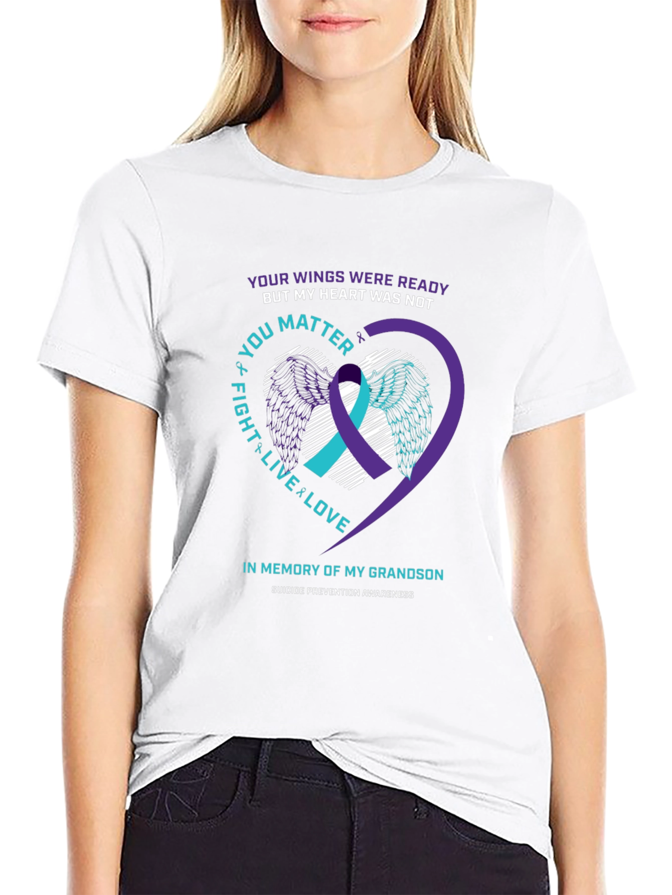 Suicide Prevention Awareness T-Shirt - Grandson Memorial
