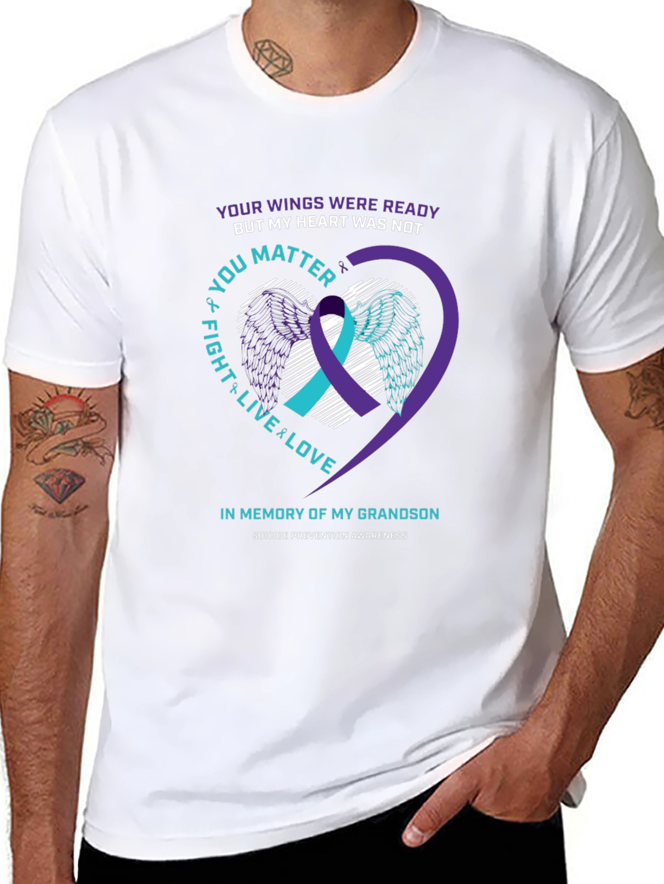 Suicide Prevention Awareness T-Shirt - Grandson Memorial