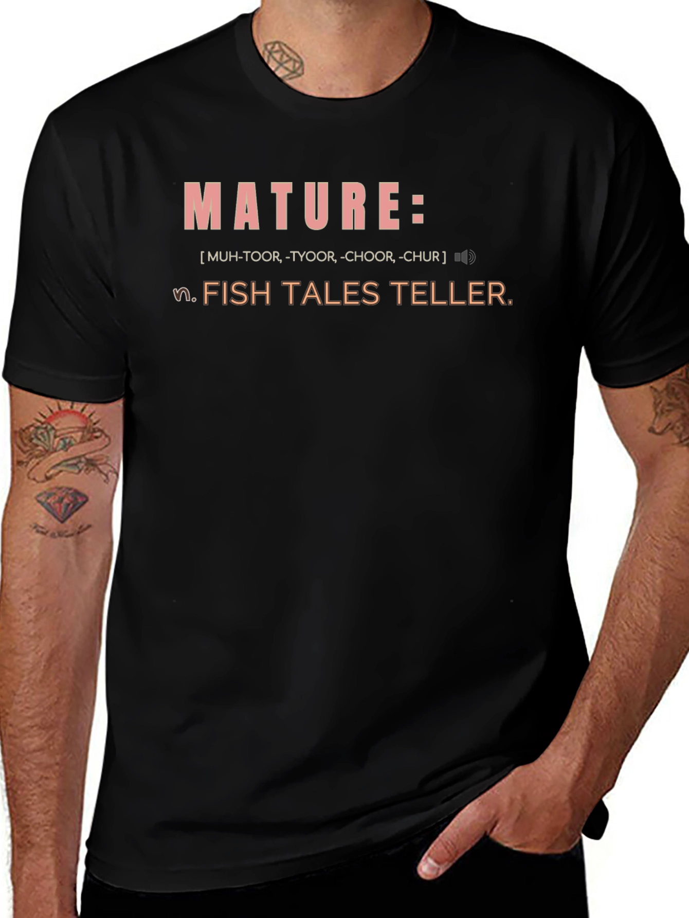 Mature Fish Tales Teller T-Shirt