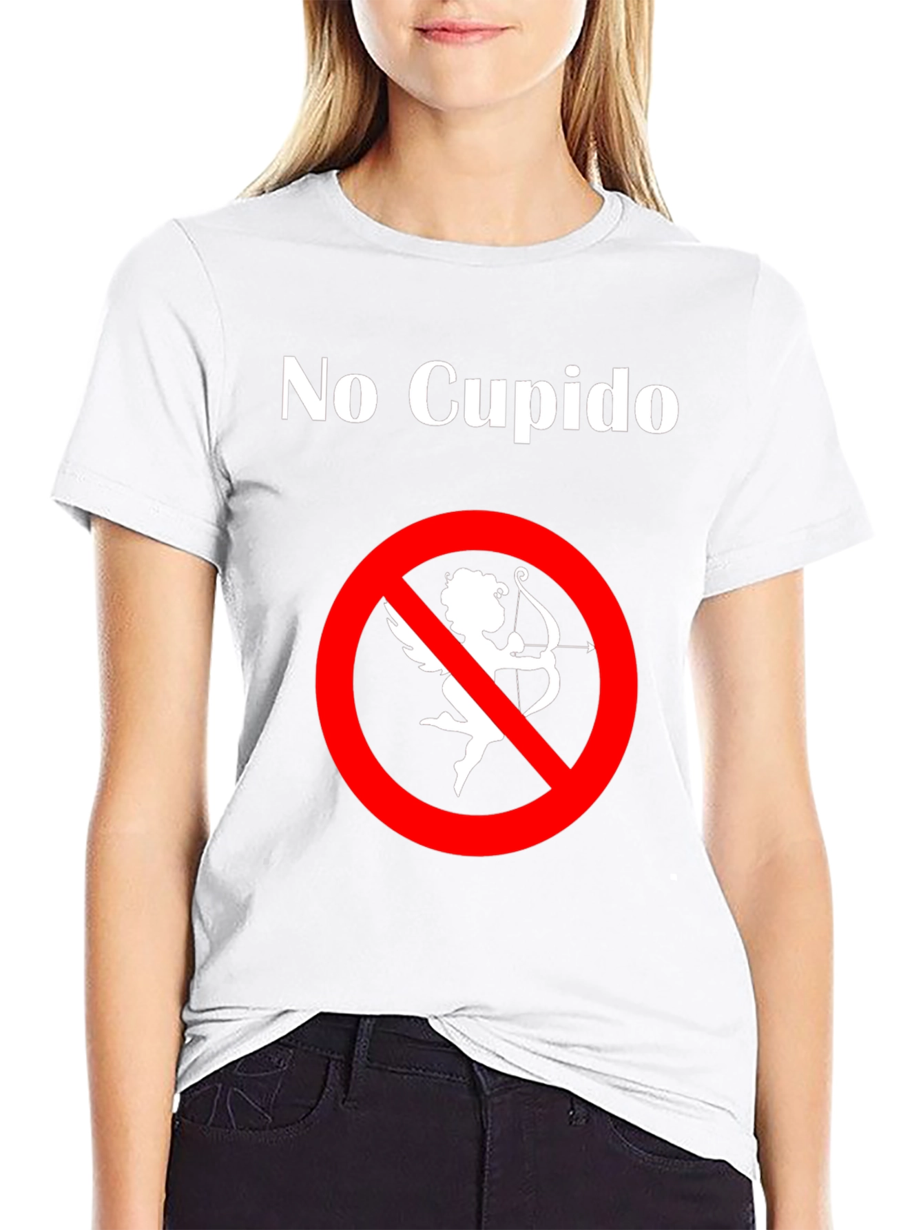 No Cupido T-Shirt - Anti-Valentines Day Humor Tee