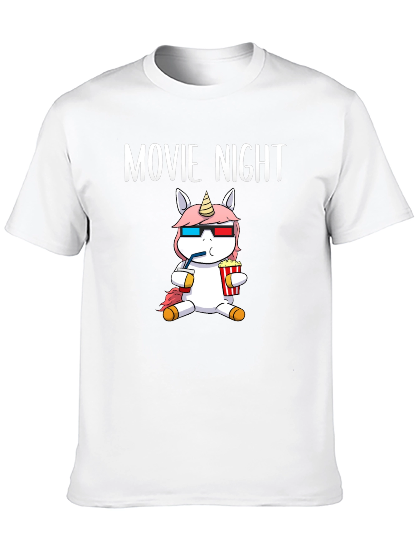 Movie Night Unicorn T-Shirt