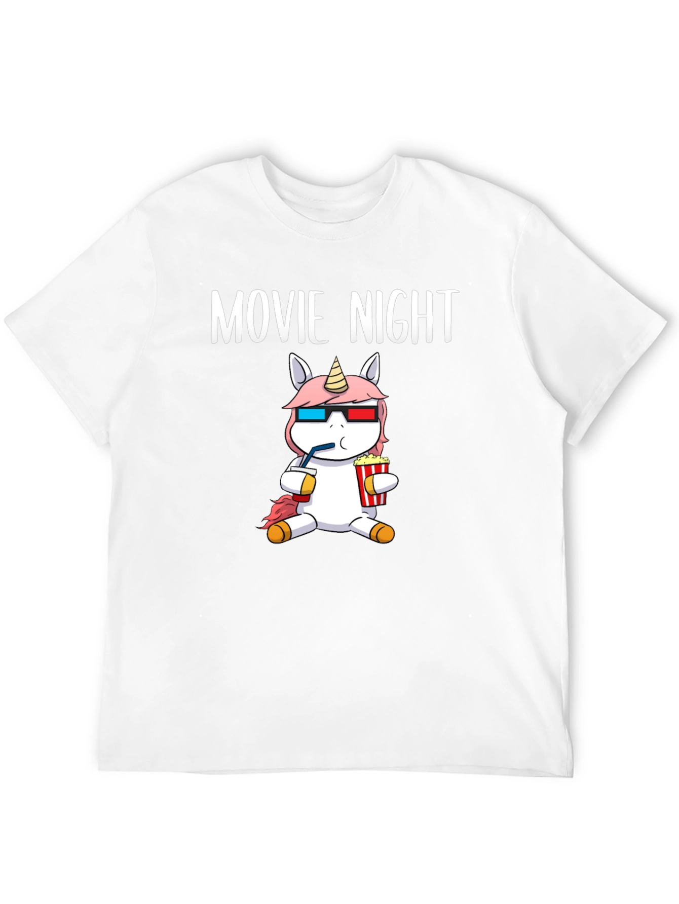 Movie Night Unicorn T-Shirt