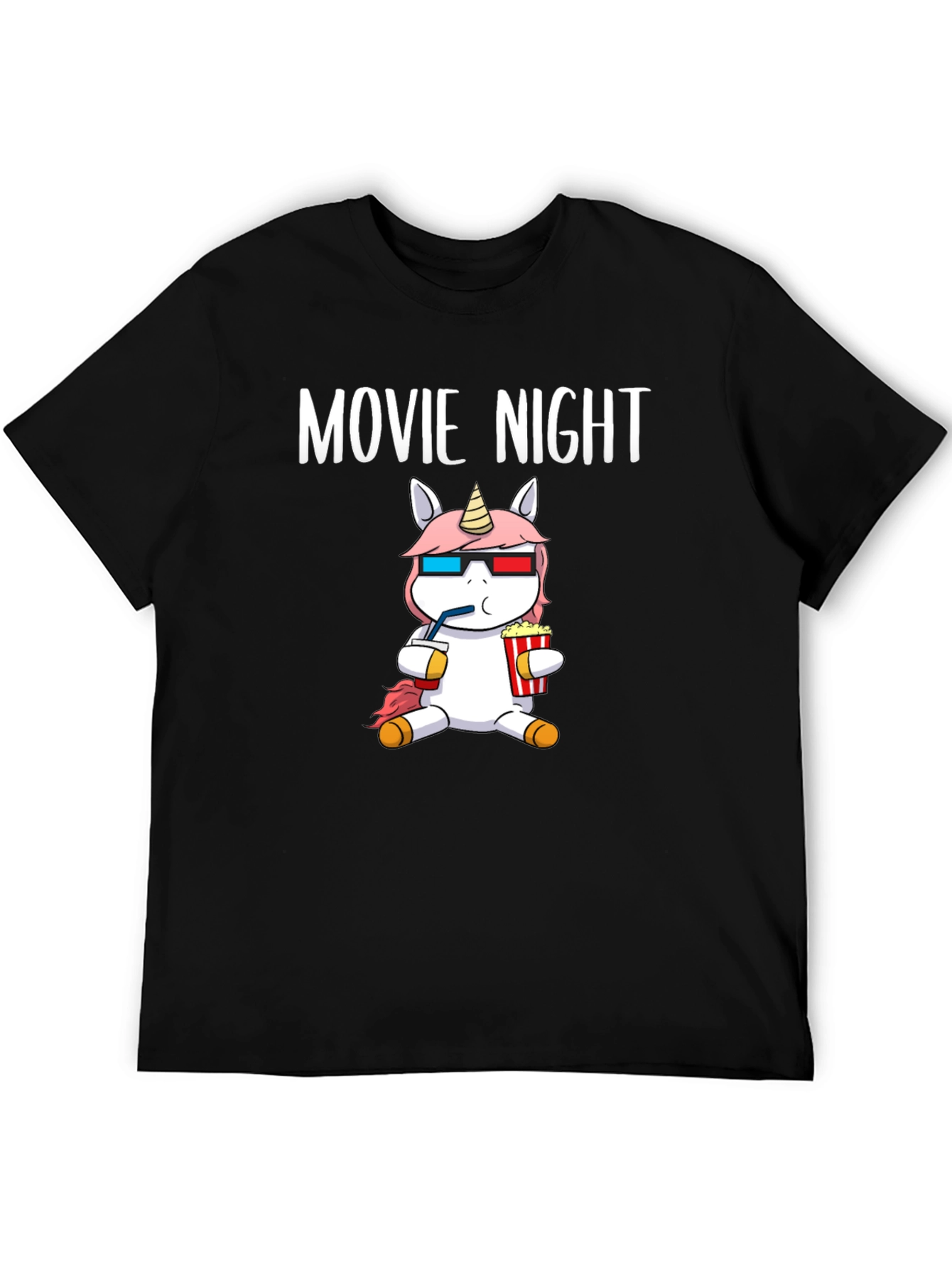 Movie Night Unicorn T-Shirt