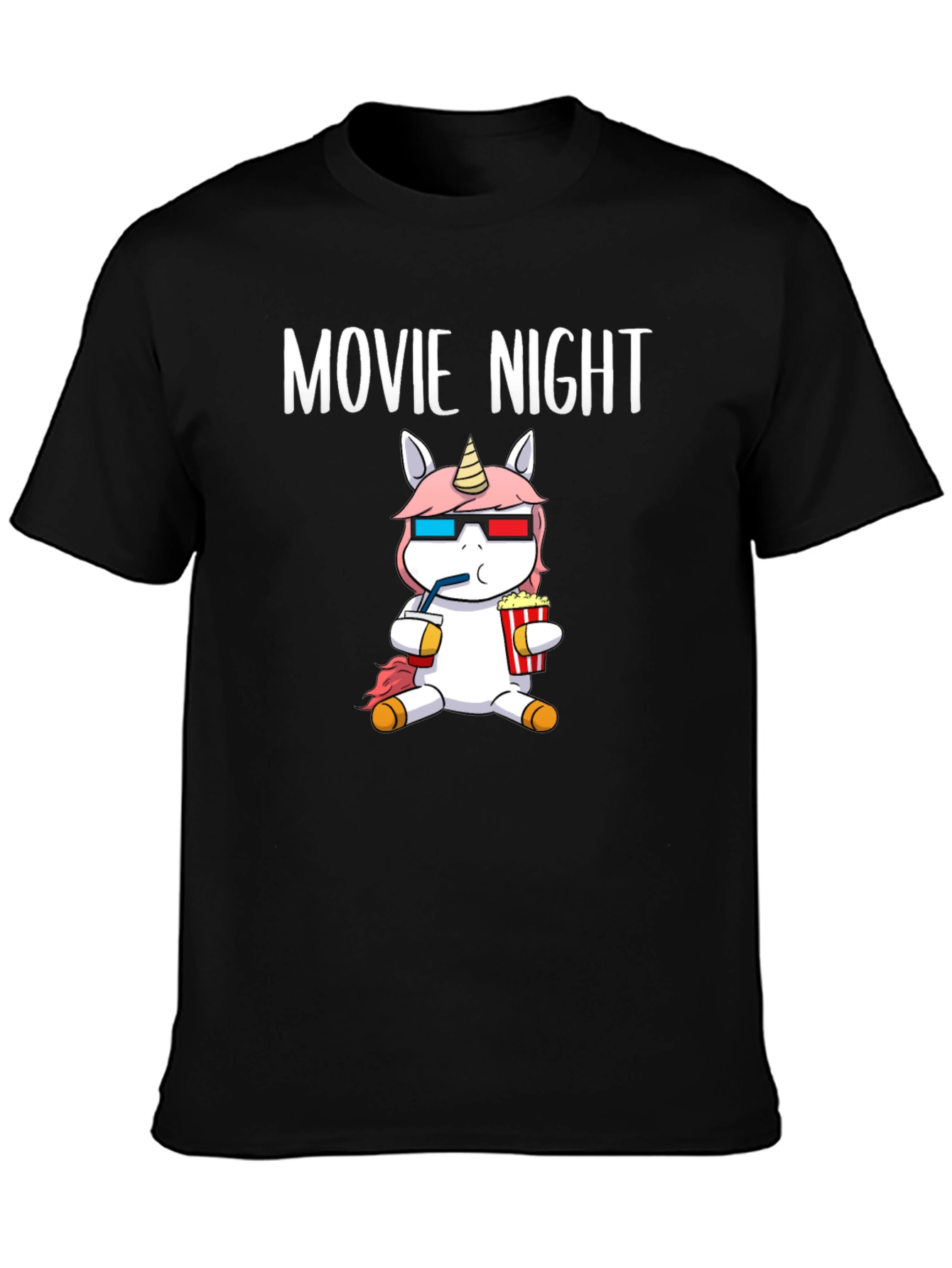Movie Night Unicorn T-Shirt