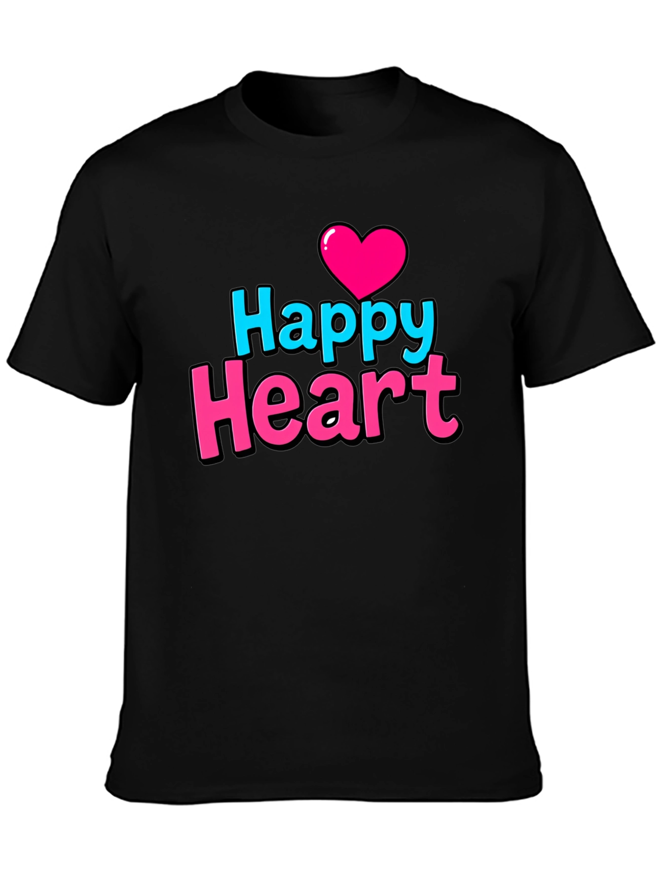 Happy Heart Graphic Print T-Shirt