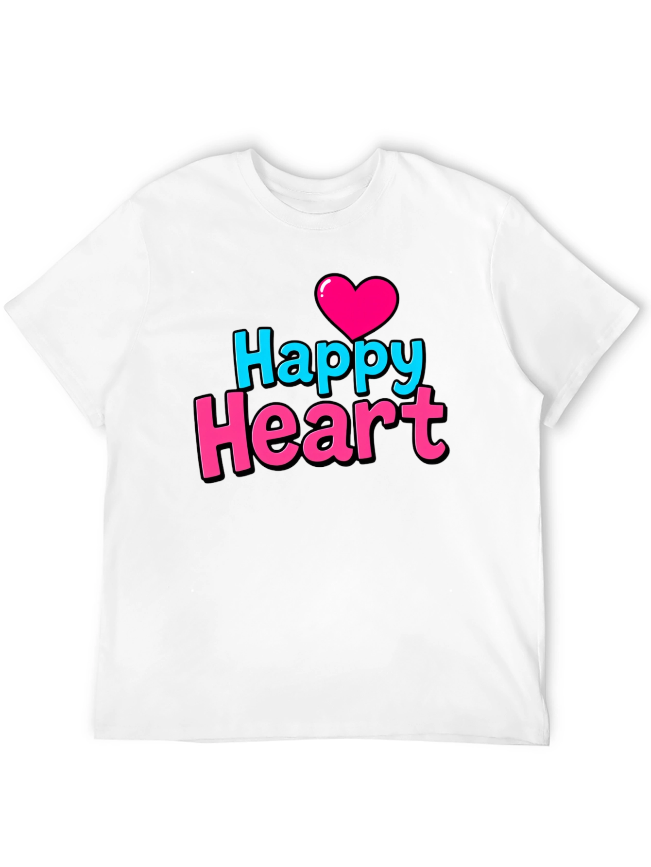 Happy Heart Graphic Print T-Shirt