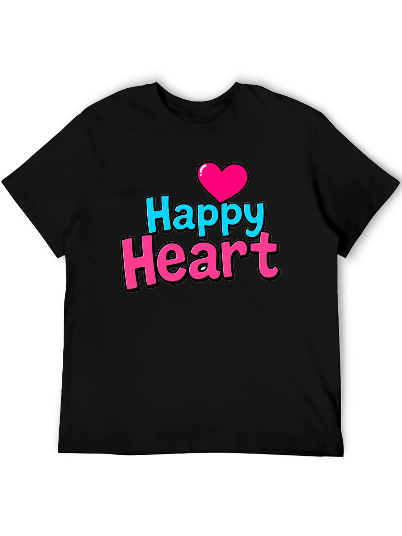 Happy Heart Graphic Print T-Shirt