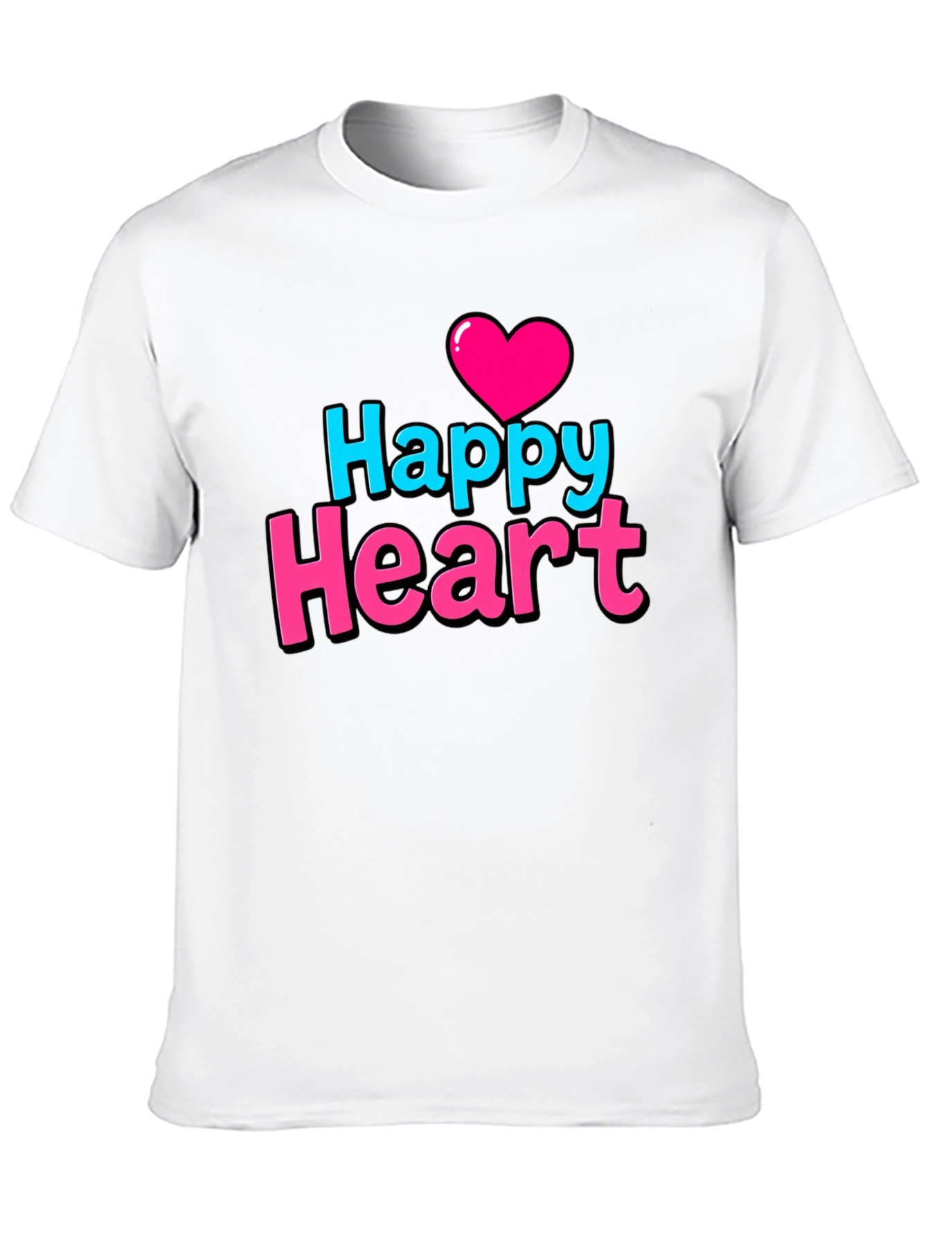 Happy Heart Graphic Print T-Shirt