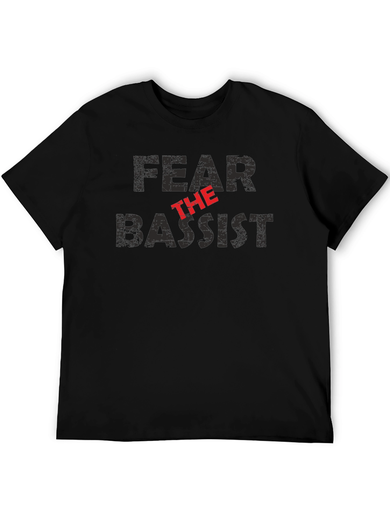 Fear the Bassist Black Graphic T-Shirt