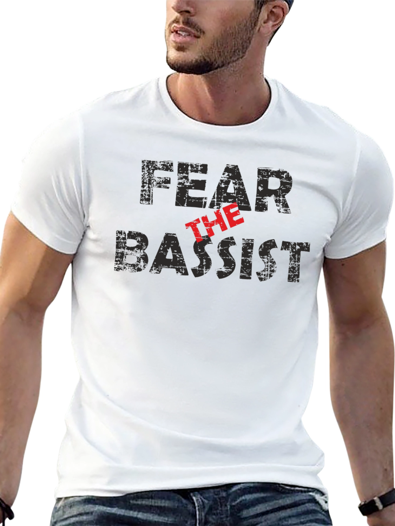 Fear the Bassist Black Graphic T-Shirt