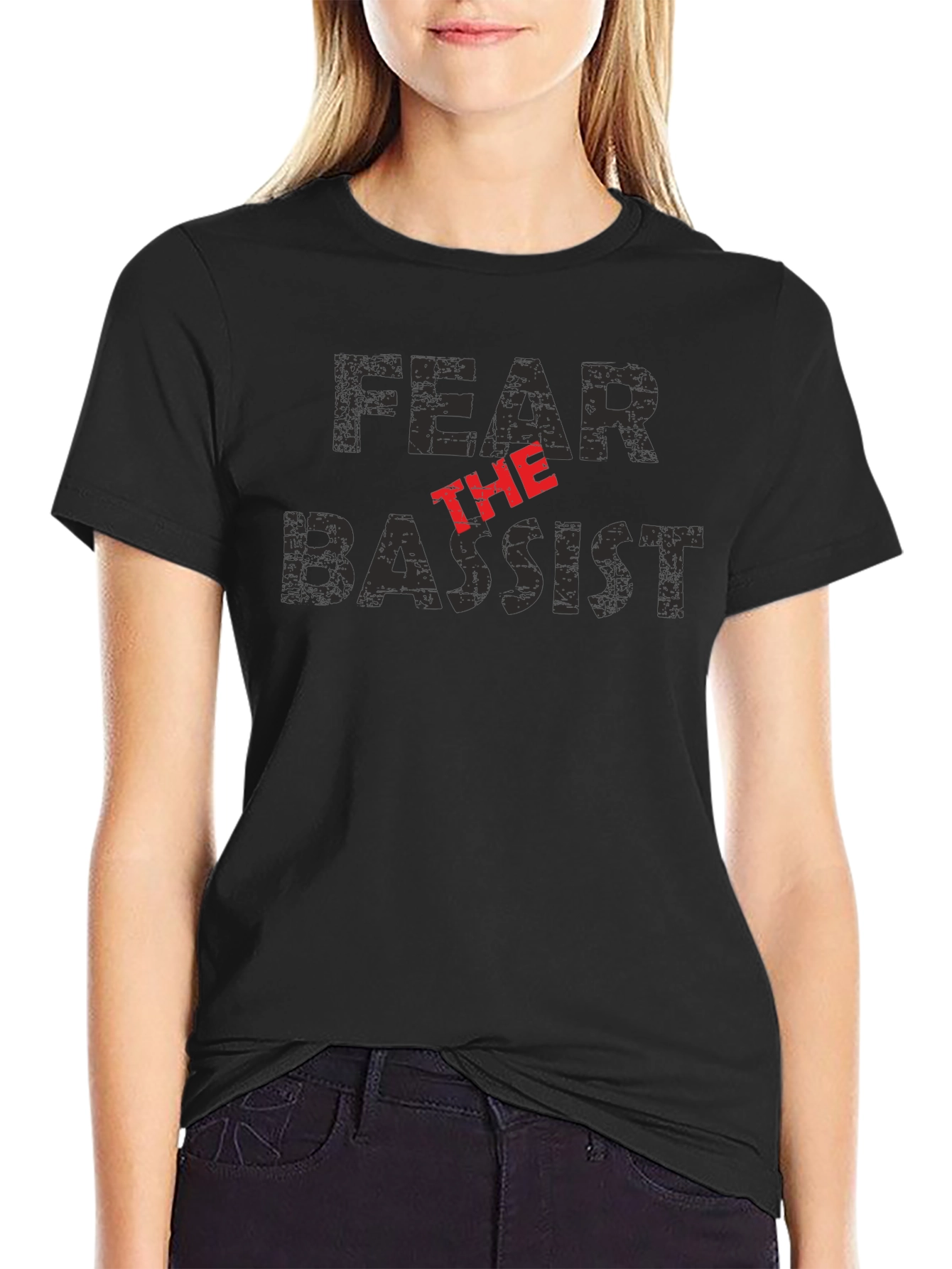 Fear the Bassist Black Graphic T-Shirt