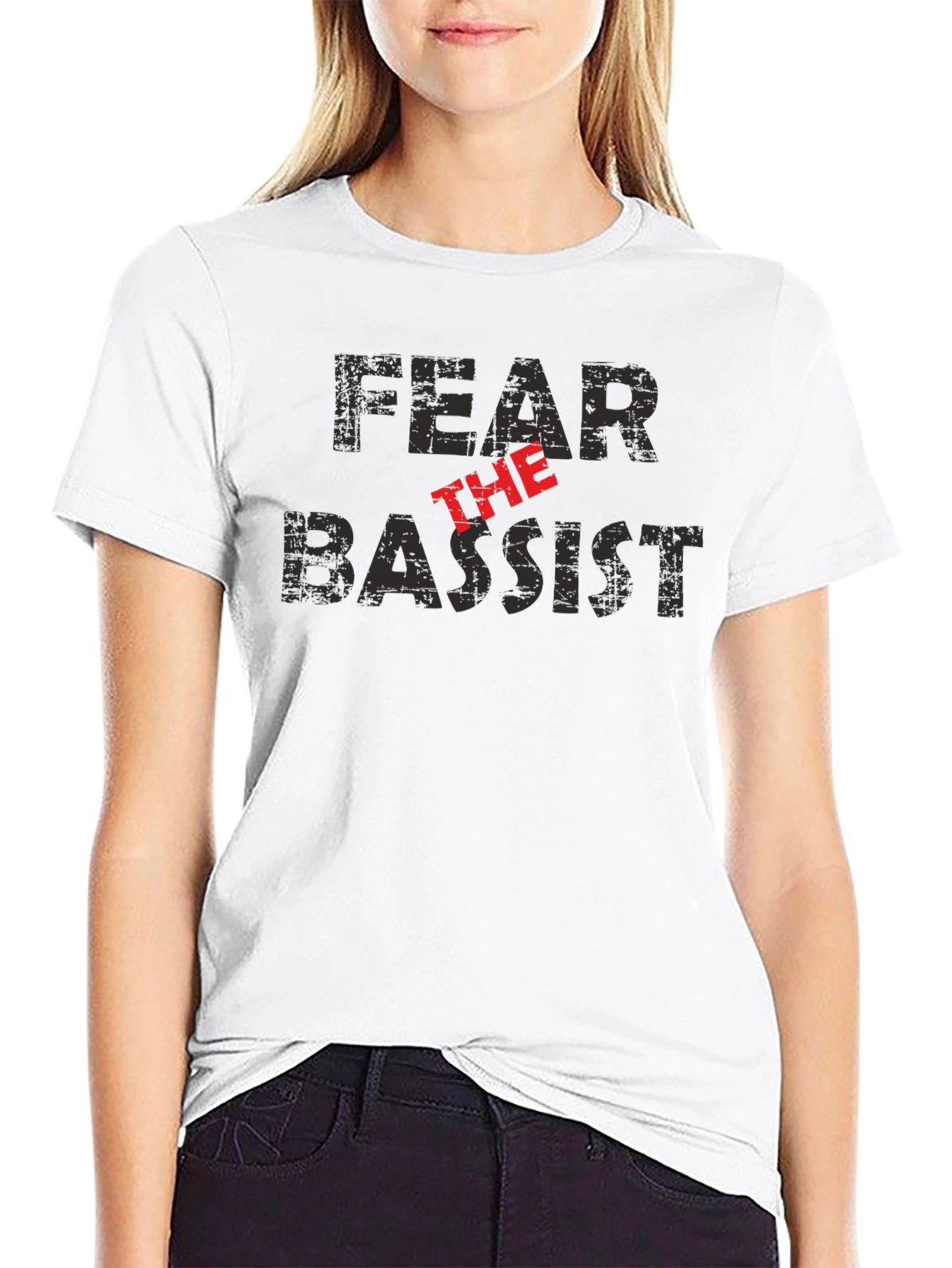 Fear the Bassist Black Graphic T-Shirt