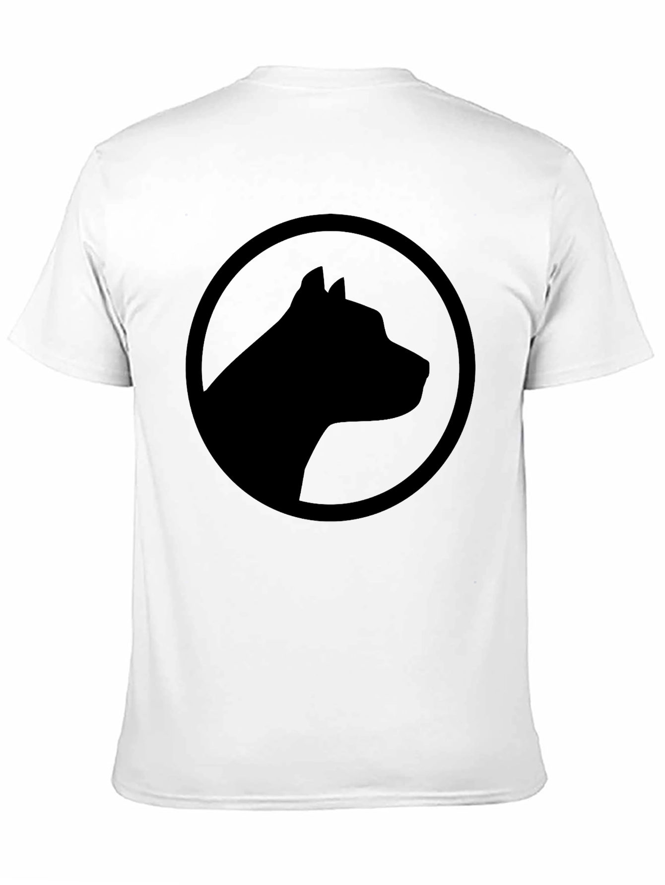 Black T-Shirt with Dog Silhouette Logo