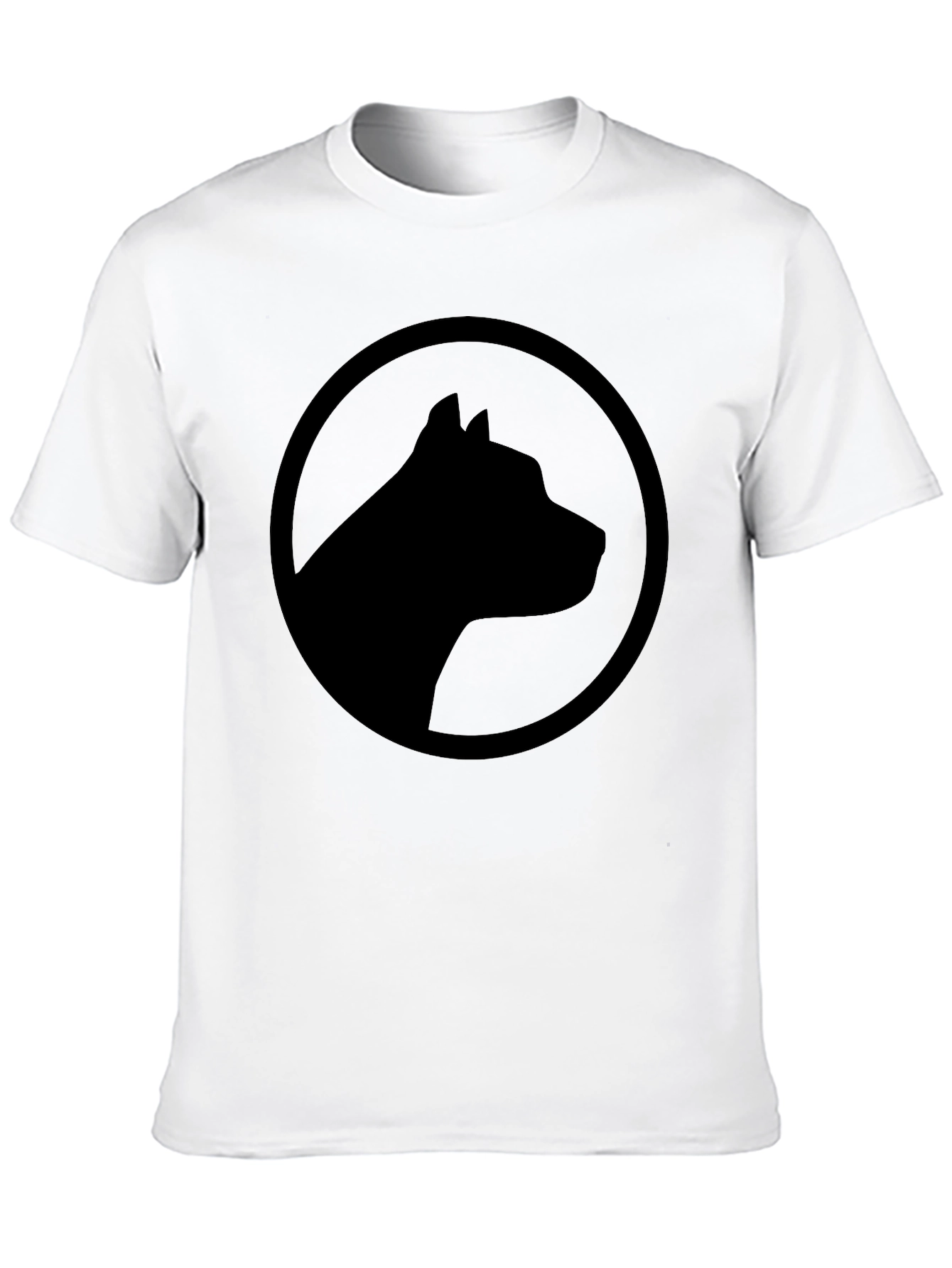 Black T-Shirt with Dog Silhouette Logo