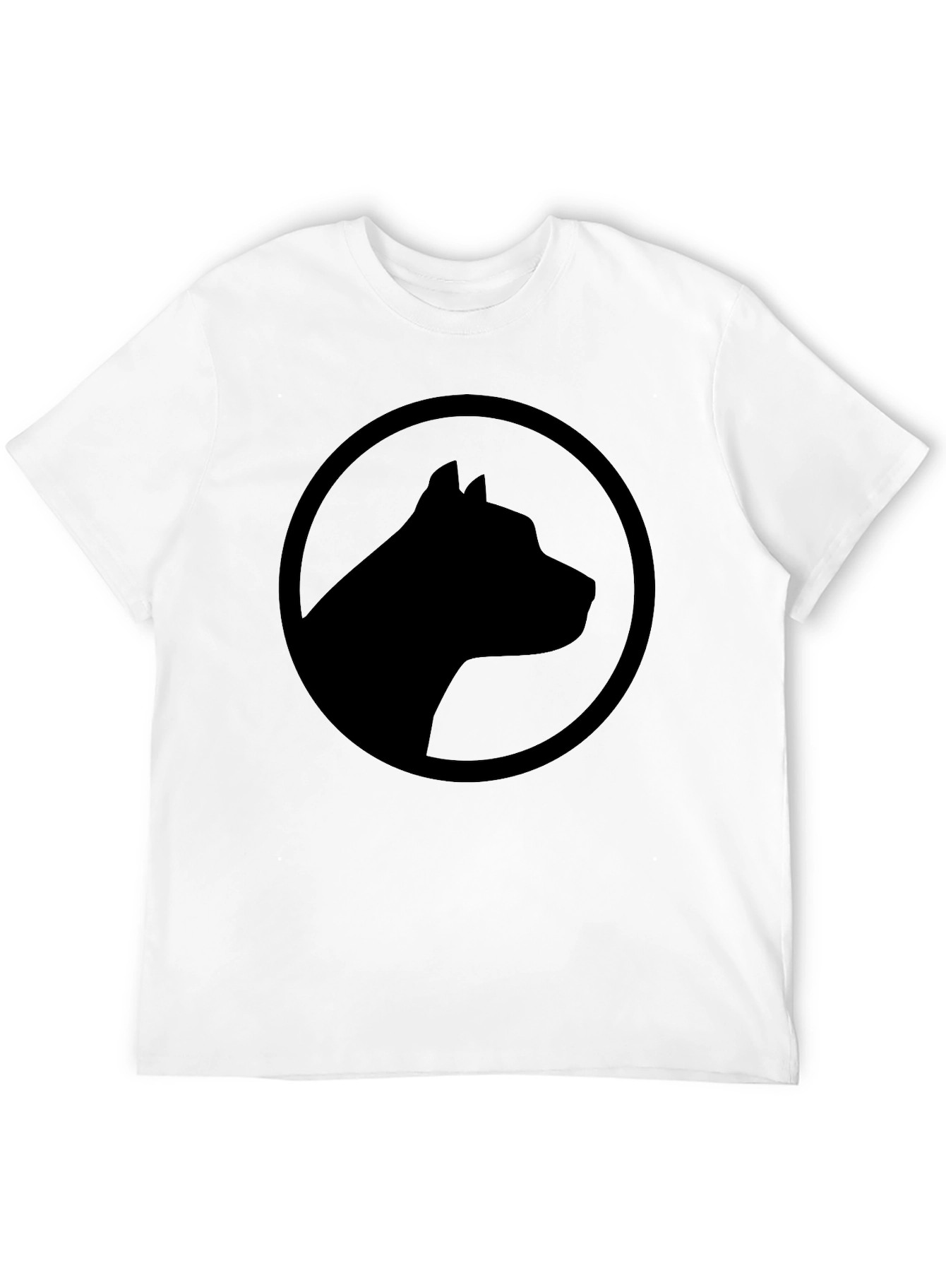 Black T-Shirt with Dog Silhouette Logo