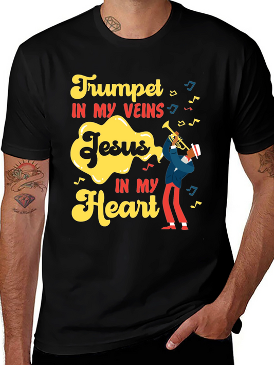 Trumpet in My Veins Jesus in My Heart Graphic Tee