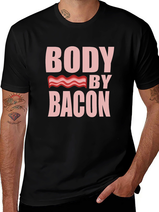 Body By Bacon T-Shirt - Novelty Foodie Tee