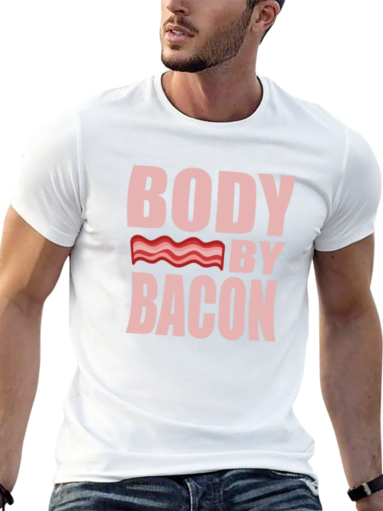 Body By Bacon T-Shirt - Novelty Foodie Tee