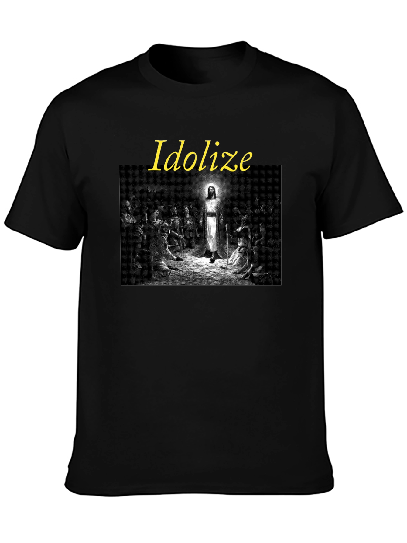 Idolize Jesus Graphic Tee - Stylish Black T-Shirt
