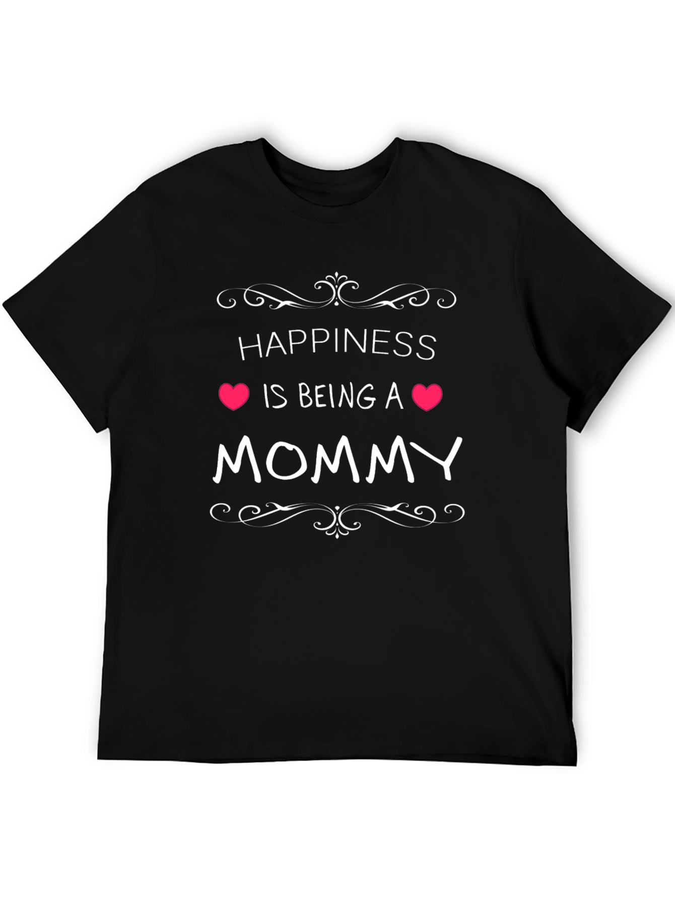 Happiness is Being a Mommy Black T-Shirt