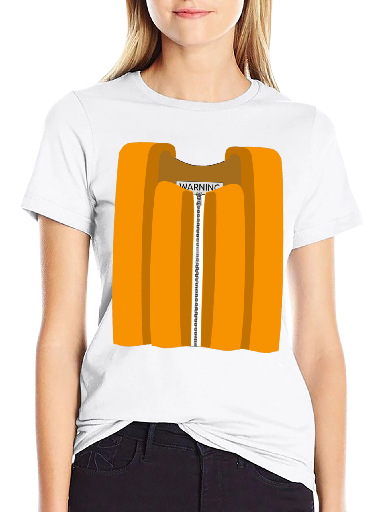 Orange Vest Graphic Novelty T-Shirt