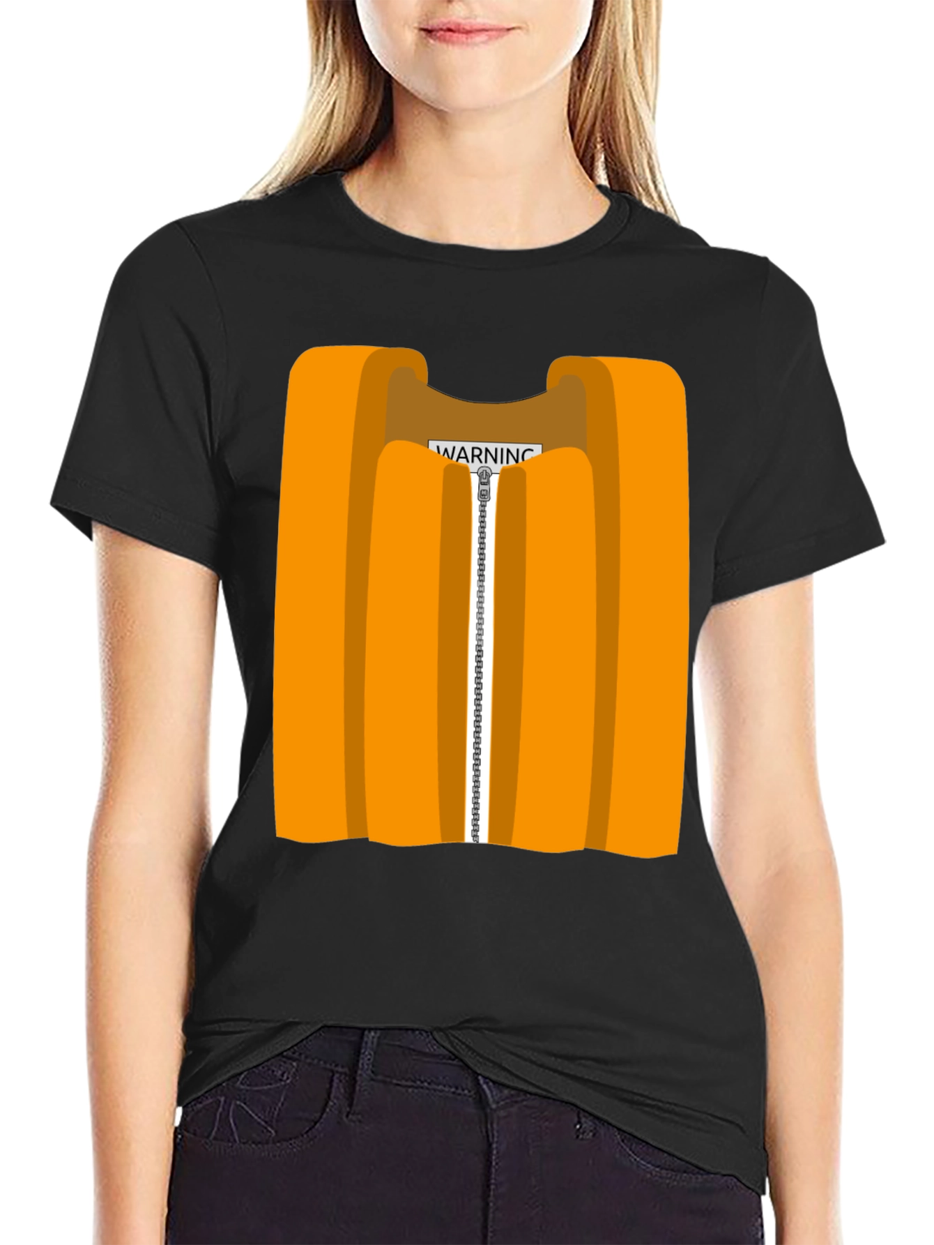 Orange Vest Graphic Novelty T-Shirt