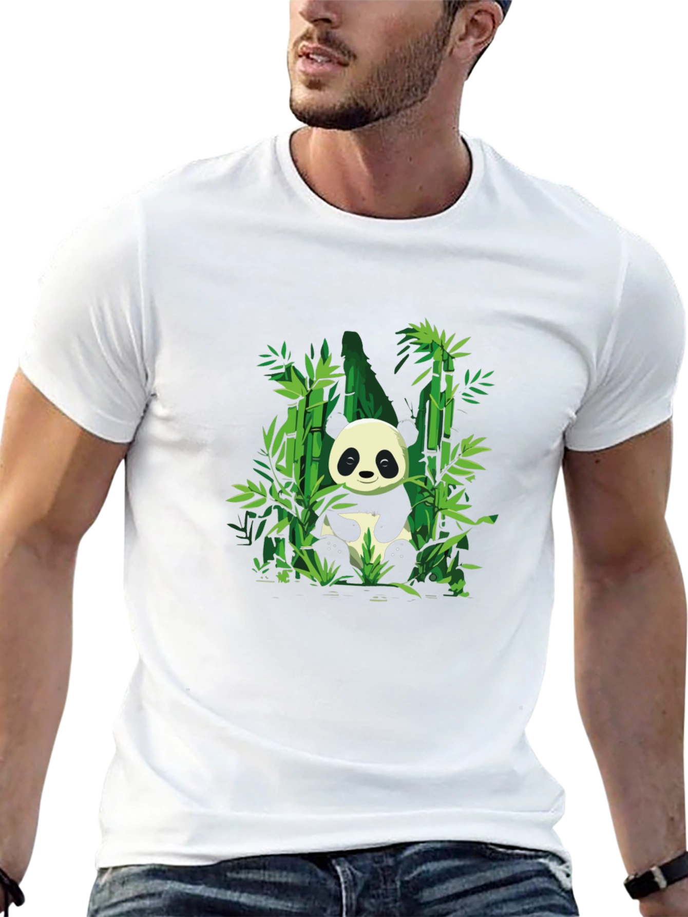 Panda Bamboo Graphic T-Shirt - Soft Cotton Blend