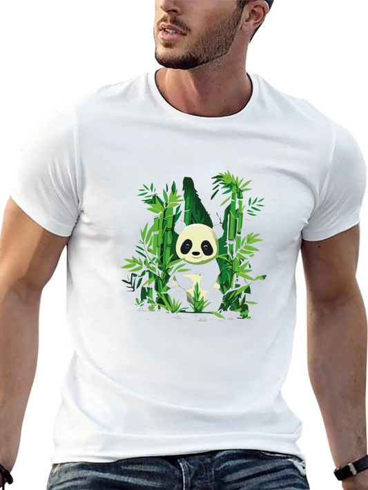 Panda Bamboo Graphic T-Shirt - Soft Cotton Blend