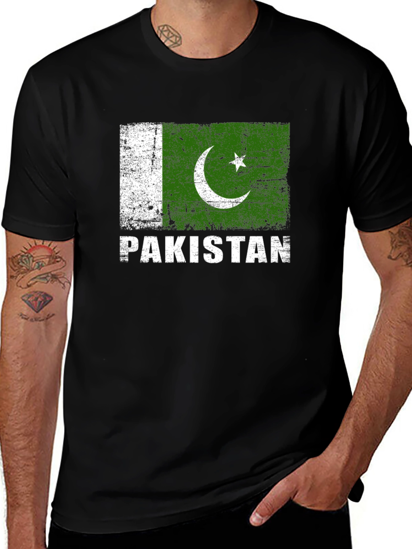 Pakistan Flag T-Shirt - Distressed Graphic Tee