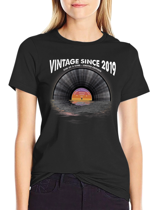 Vintage Since 2019 Vinyl Record T-Shirt
