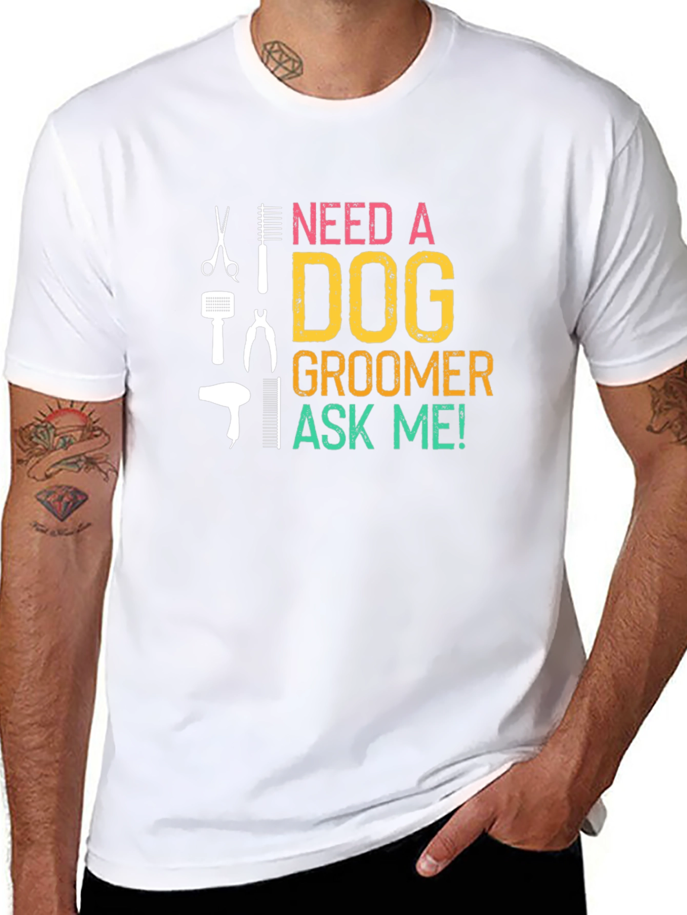 Need a Dog Groomer? Ask Me! Black T-Shirt
