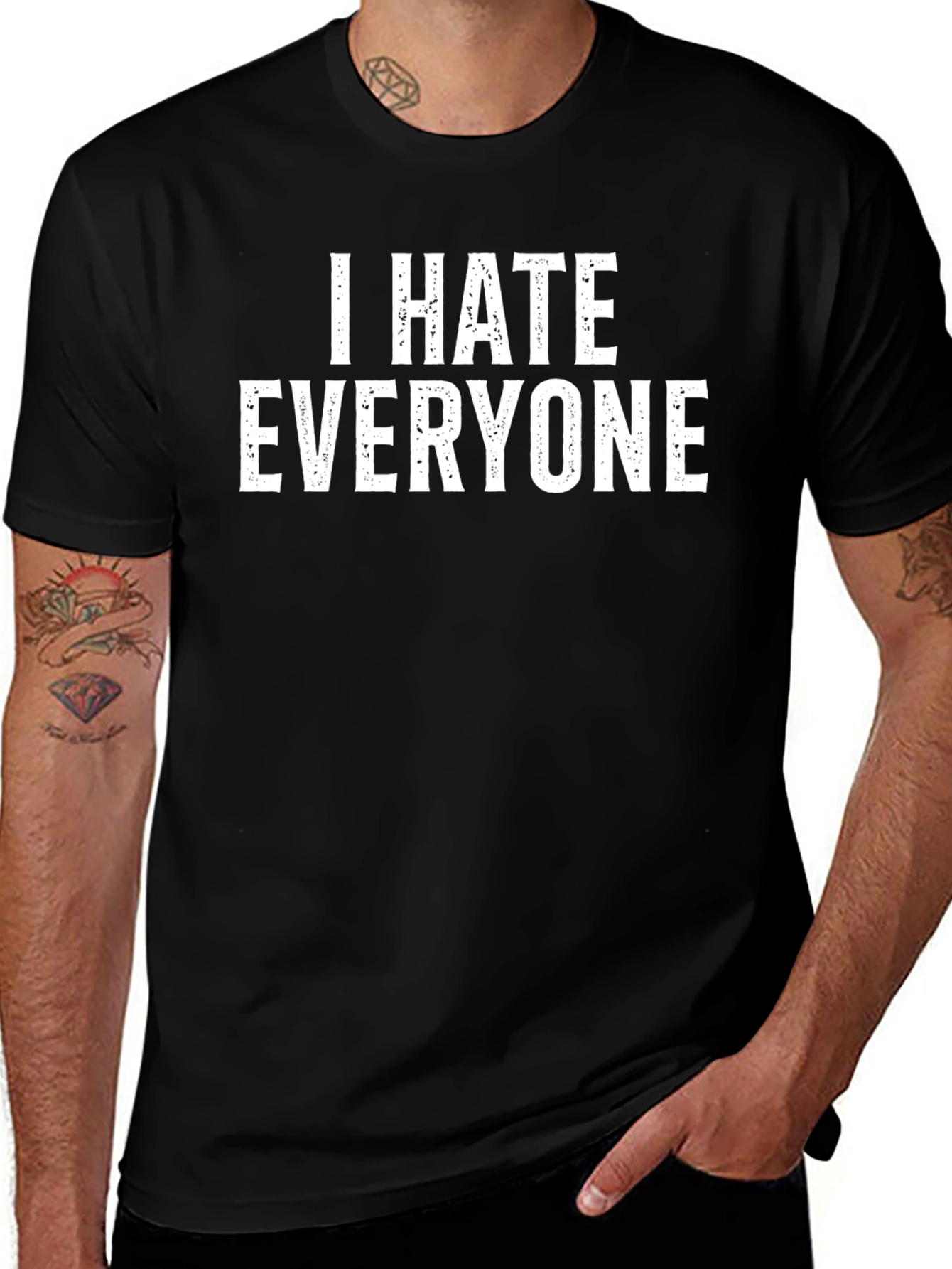 I Hate Everyone Graphic Tee - Funny Sarcastic Shirt