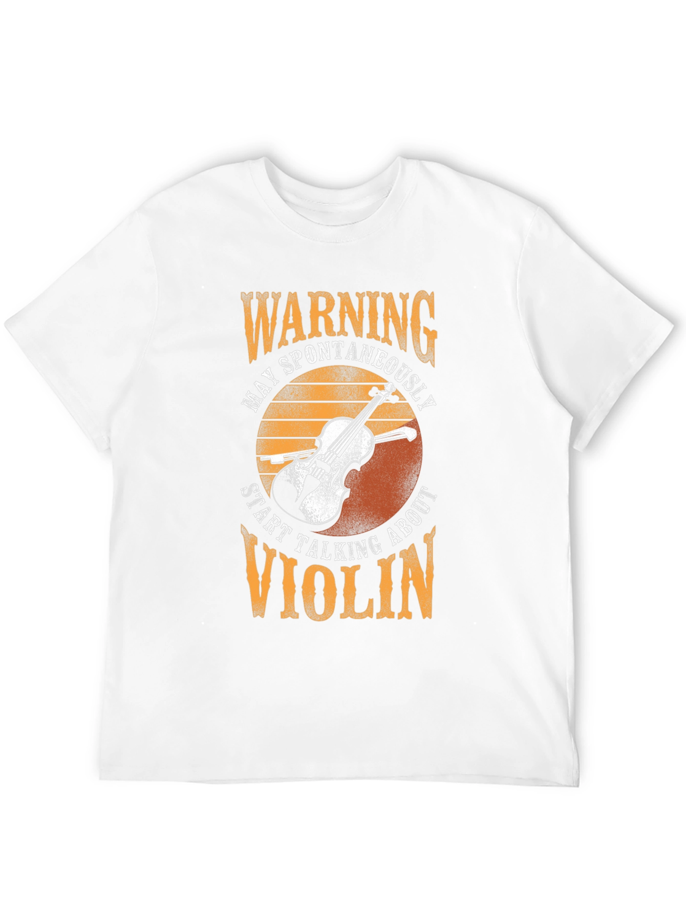 Warning Violin T-Shirt - Spontaneously Talking About Violin Tee