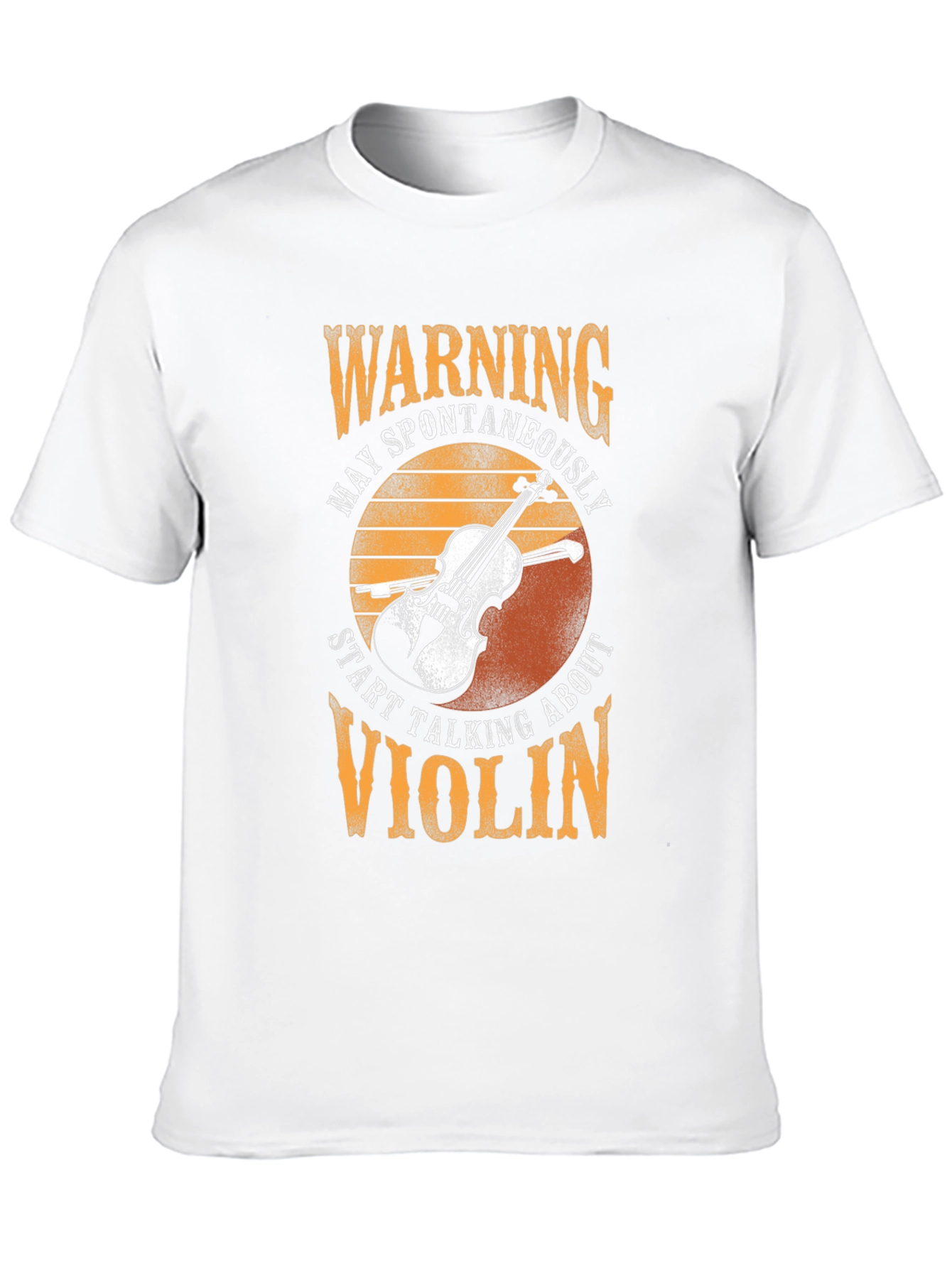 Warning Violin T-Shirt - Spontaneously Talking About Violin Tee