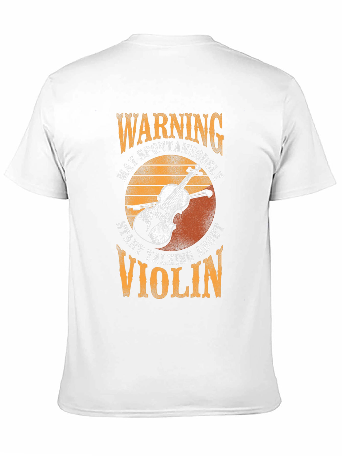 Warning Violin T-Shirt - Spontaneously Talking About Violin Tee