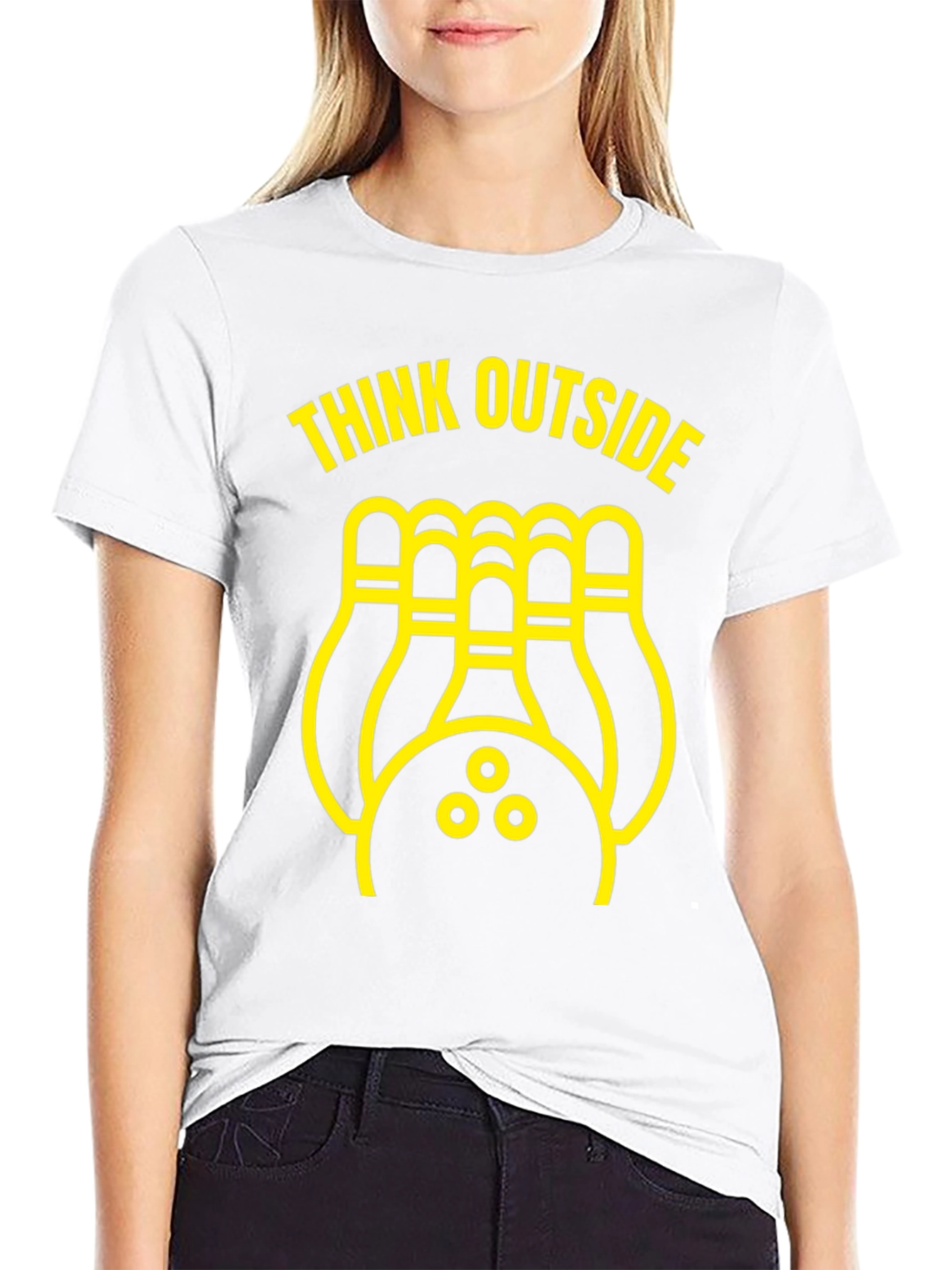 Think Outside Bowling T-Shirt - Novelty Design