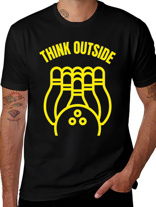 Think Outside Bowling T-Shirt - Novelty Design