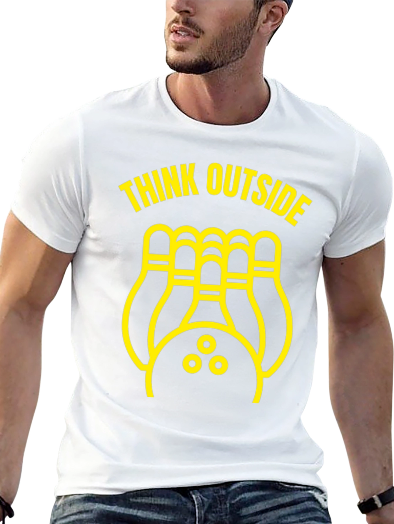 Think Outside Bowling T-Shirt - Novelty Design