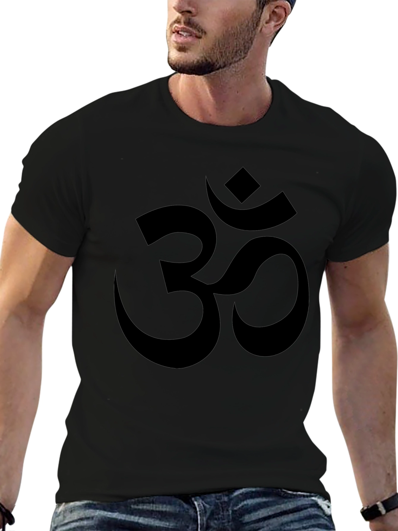 Om Symbol Graphic Tee - Soft Cotton Blend T-Shirt