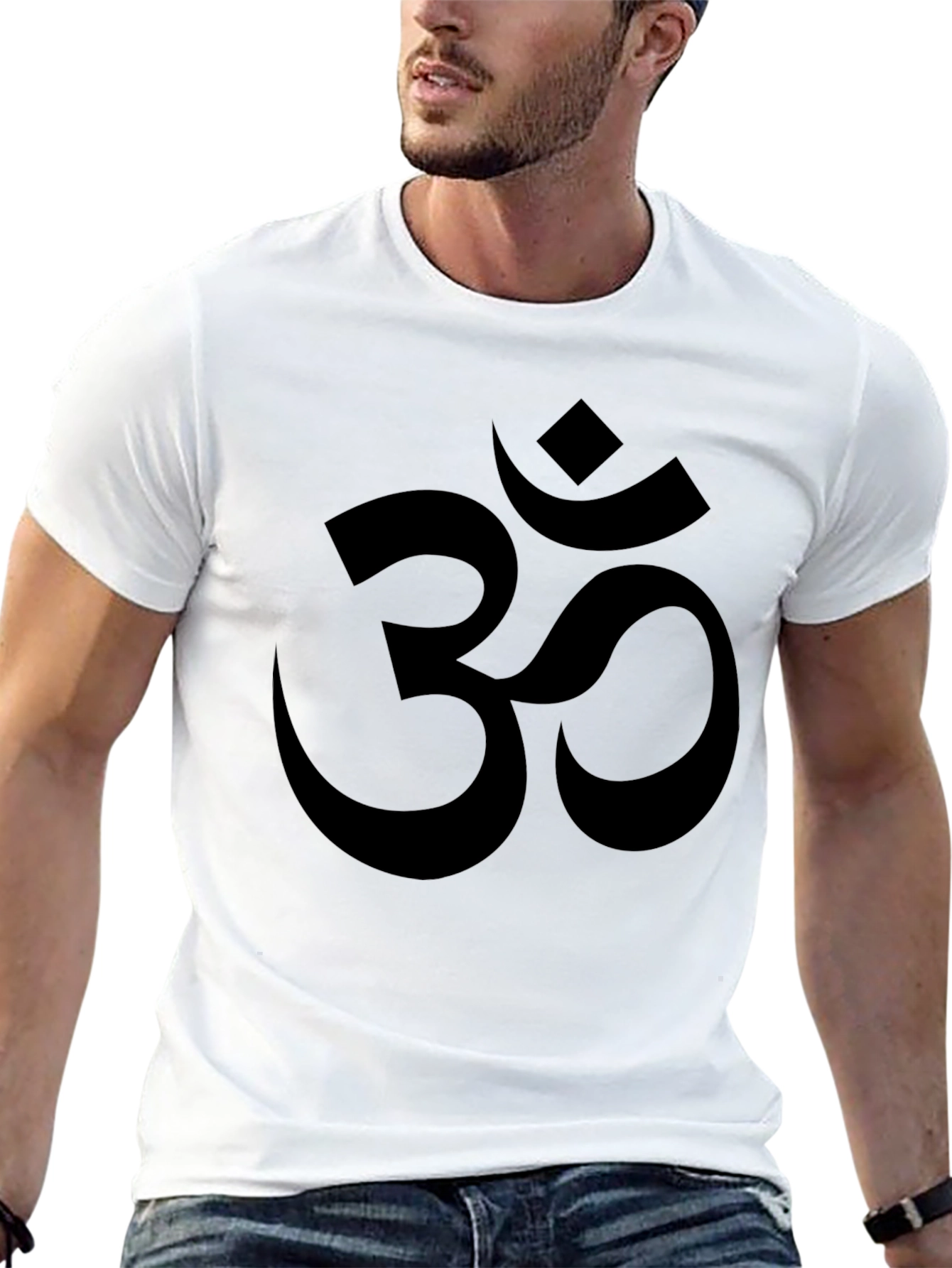 Om Symbol Graphic Tee - Soft Cotton Blend T-Shirt